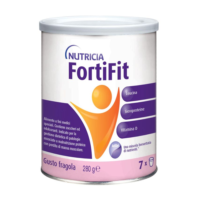 Nutricia Fortifit - Polvere Sostitutiva con Sapore di Fragola, 280g