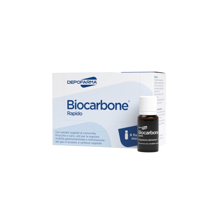 Biocarbone Rapido in 8 Flaconcini Concentrati