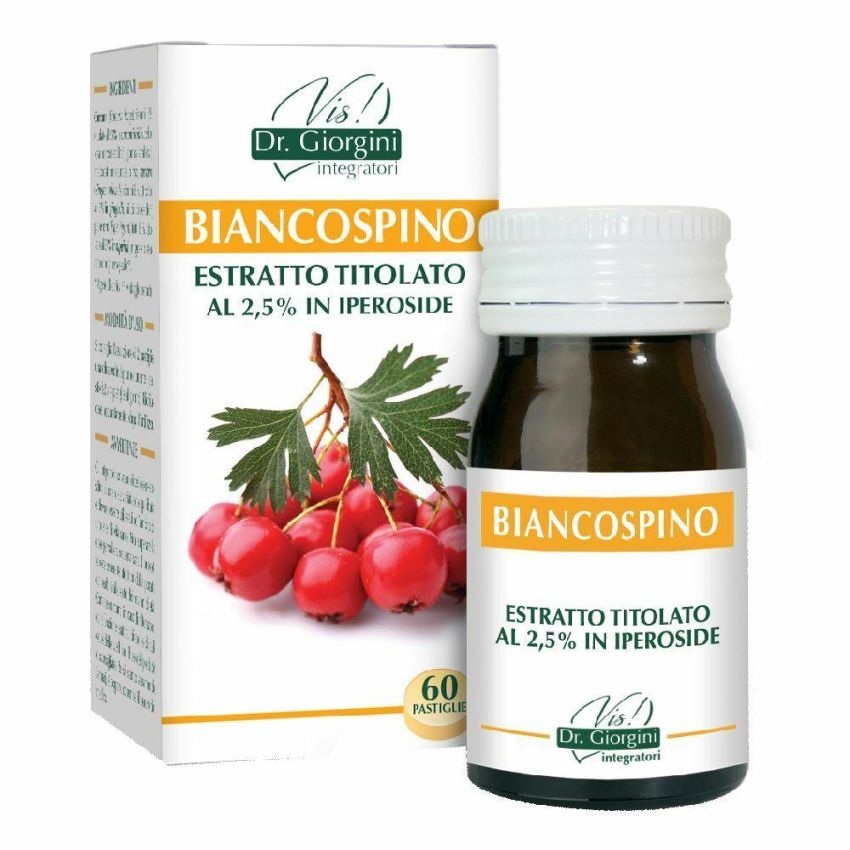 Pillole di Estratto di Biancospino Titolato - 60 Pastiglie