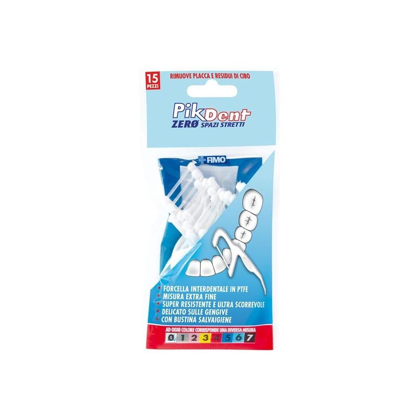 Pikdent Zero - Set di 15 Forcelle Interdentali per Spazi Stretti