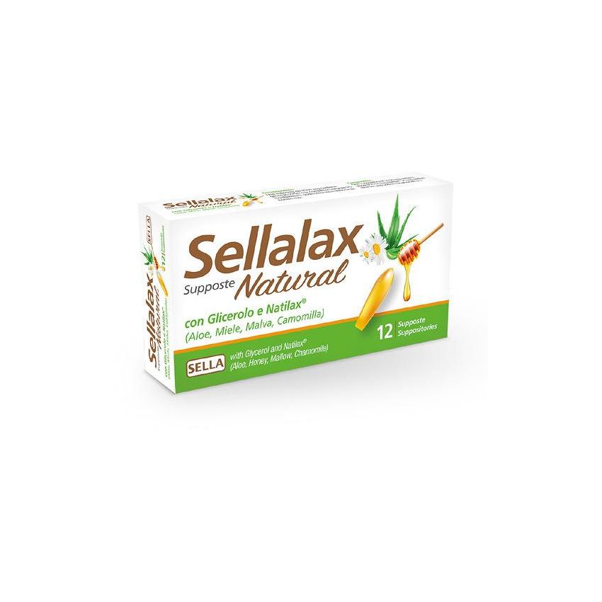 Sellalax Natural MD - 12 Supposte per il Benessere dell'Intestino