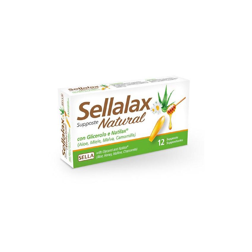 Sellalax Natural MD - 12 Supposte per il Benessere dell'Intestino