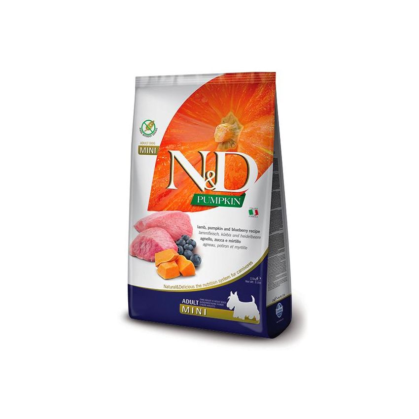 Farmina N&D Adult Mini Size Dog Food: Lamb & Pumpkin, 7kg