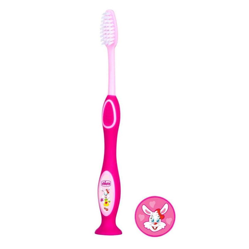 Spazzolino Chicco Rosa per Bambini dai 3-6 Anni