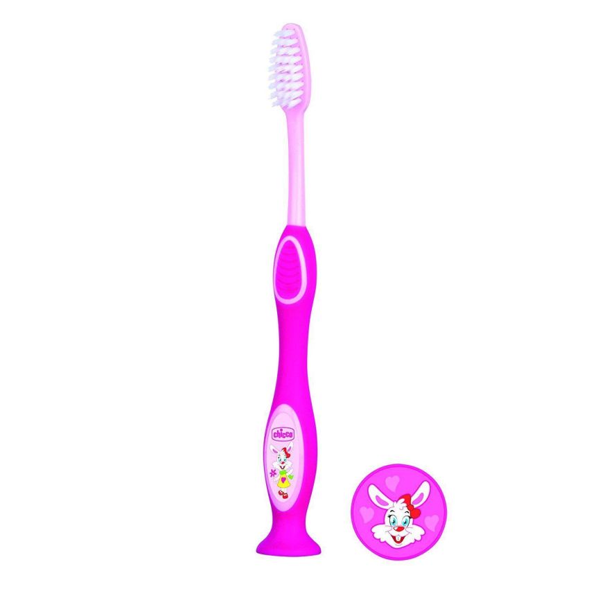 Spazzolino Chicco Rosa per Bambini dai 3-6 Anni