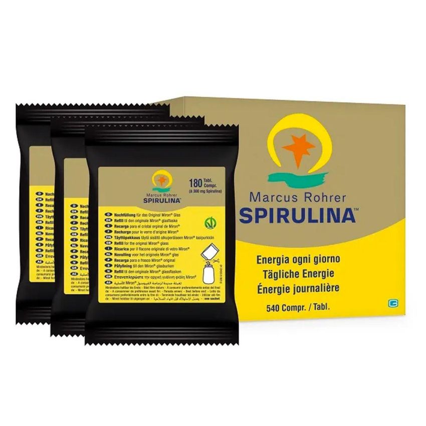 Marcus Rohrer Spirulina - Set di 3 Ricariche con 180 Compresse Ciascuna