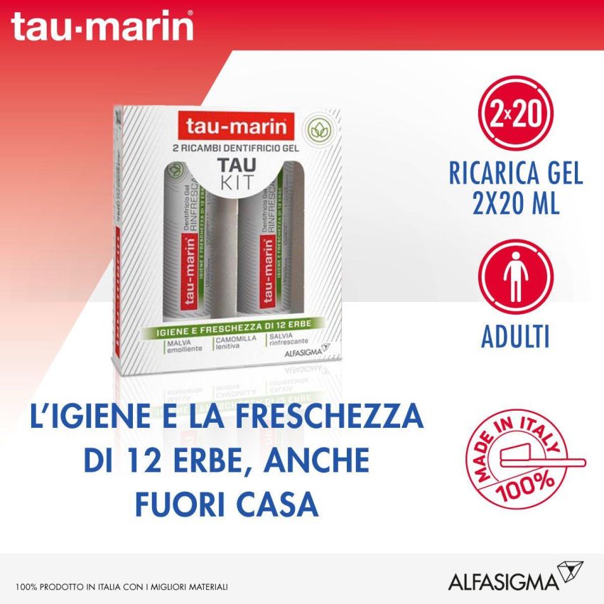 Kit di Ricariche Taumarin: Dentifricio Gel Rinfrescante 2x20ml