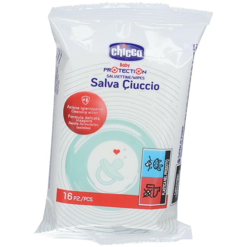 Chicco Salviettine Igienizzanti per Ciuccio - Pacco da 16