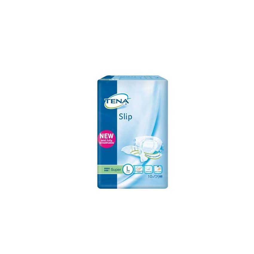 Tena Slip Super - Pannolini Mutandina Taglia L, Confezione da 10 Pezzi