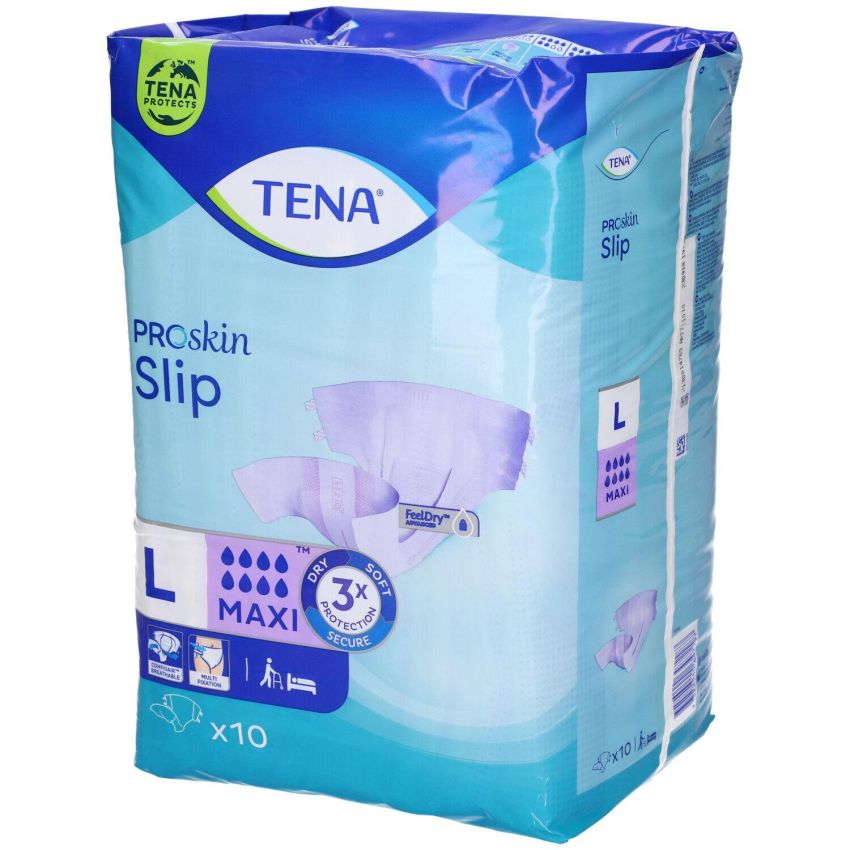 Tena Slip Maxi - Pannolini a Mutandina, Taglia L, Pacco da 10 Pezzi