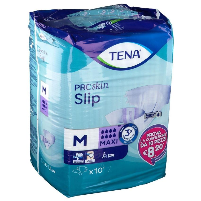 Tena Slip Maxi Pannoloni a Mutandina, Taglia M - Confezione da 10 Pezzi