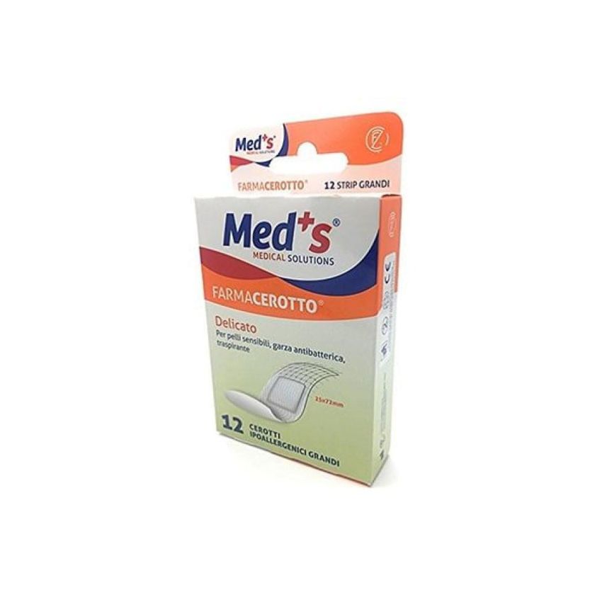 Farmacerotto Meds Strips Delicato in Tessuto Non Tessuto - 12 Pezzi