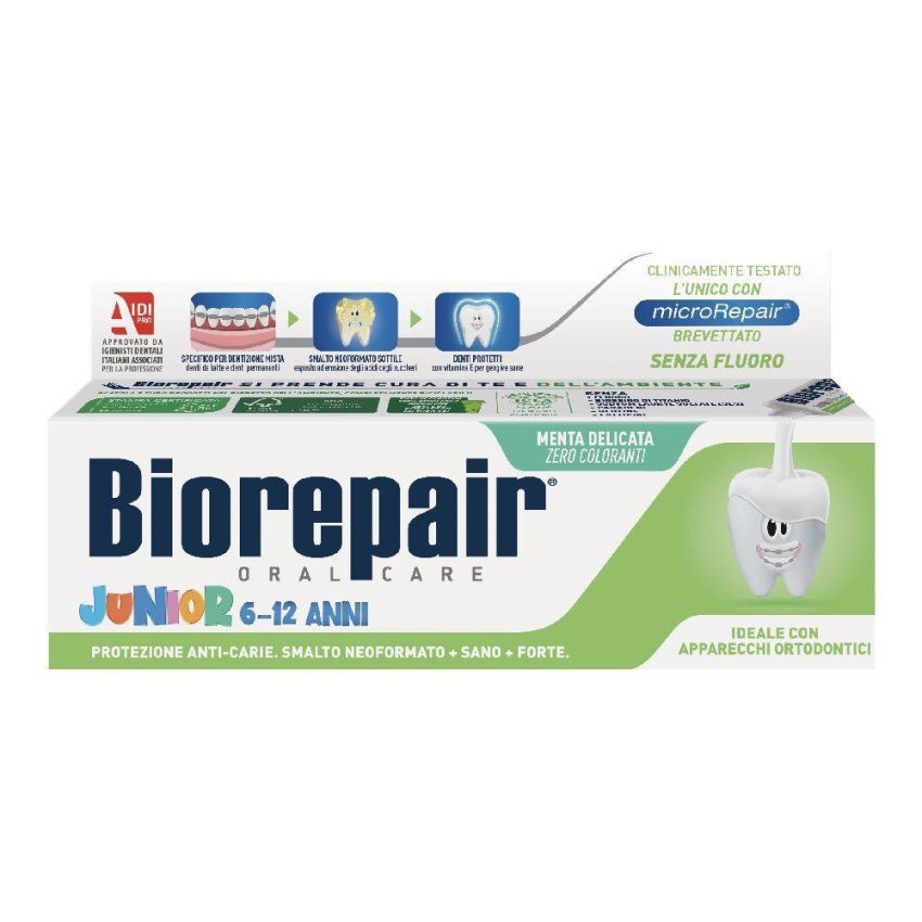 Biorepair Junior Dentrifricio per 6-12 Anni, 75ml
