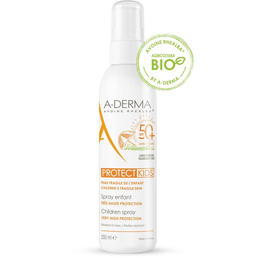 A-Derma Protect Kids SPF50+ Spray Solare per Bambini, 200ml