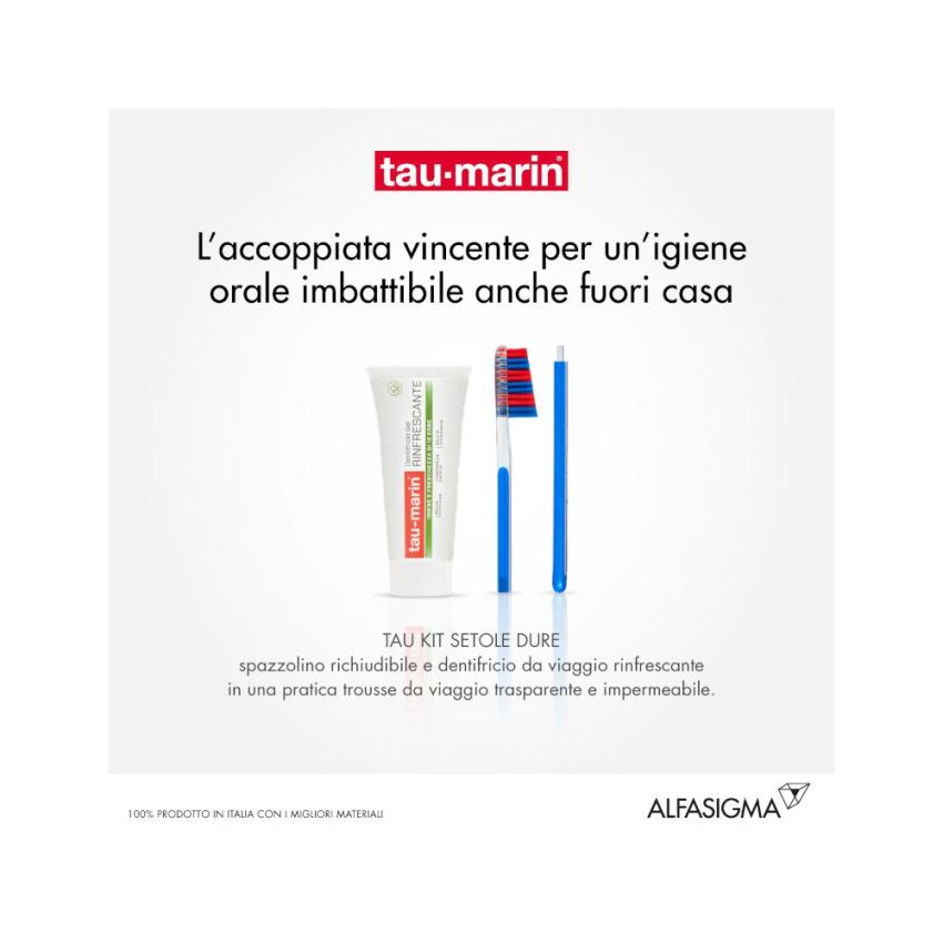 Taumarin Tau-Kit con Spazzolino di Setole Dure e Dentifricio 20ml