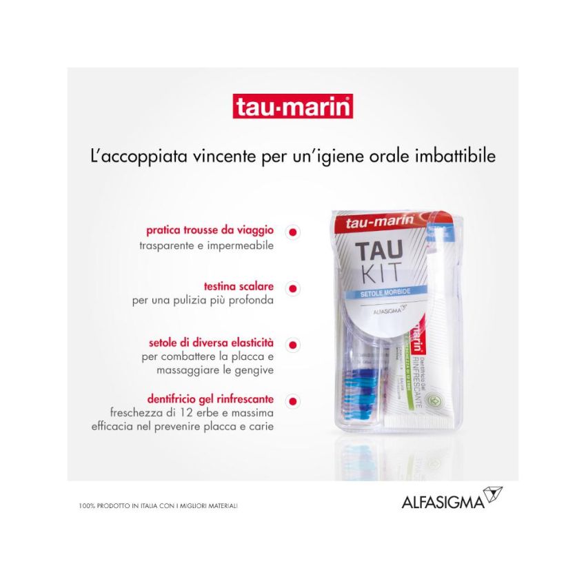 Taumarin Tau-Kit: Spazzolino Morbido con Dentifricio Incluso