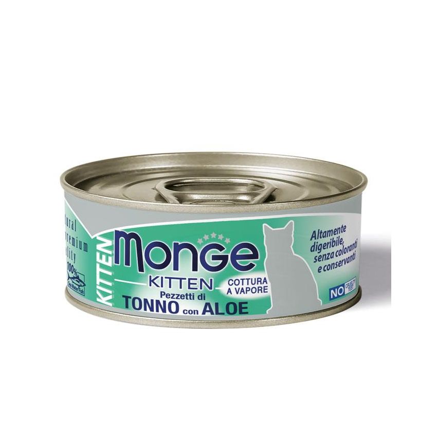 Monge Jelly Kitten Cibo Umido per Gattini con Tonno Bonito e Aloe 80g
