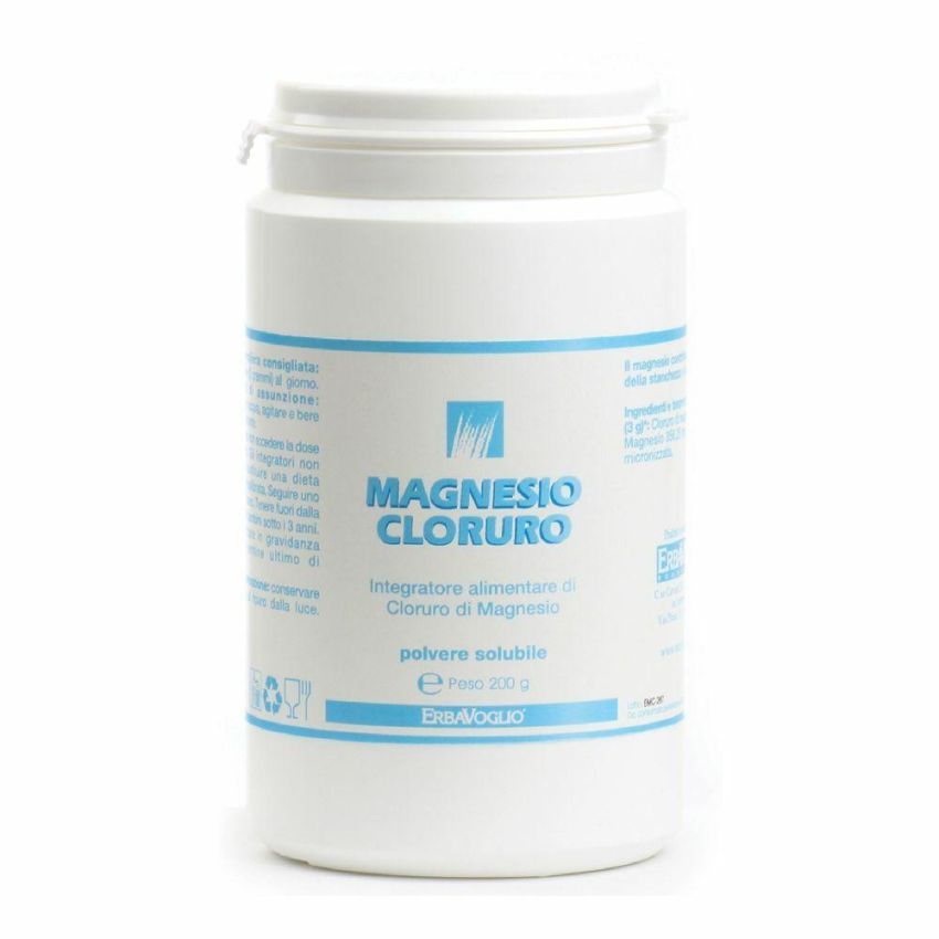 Erbavoglio Cloruro di Magnesio in Polvere, 200g