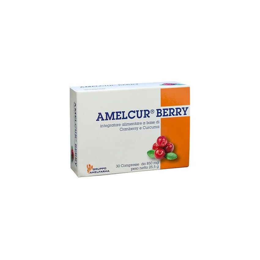Amelcur Berry - Integratore Naturale al Gusto di Frutta, 30 Compresse