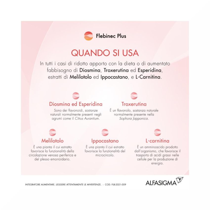 Flebinec Plus - Supplemento Salutare in Bustine, Confezione da 14