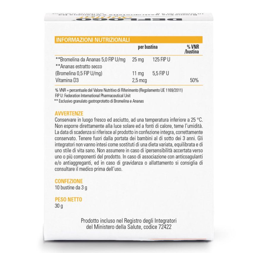 Deflogo Junior - 10 Bustine di Integratore Alimentare per Bambini