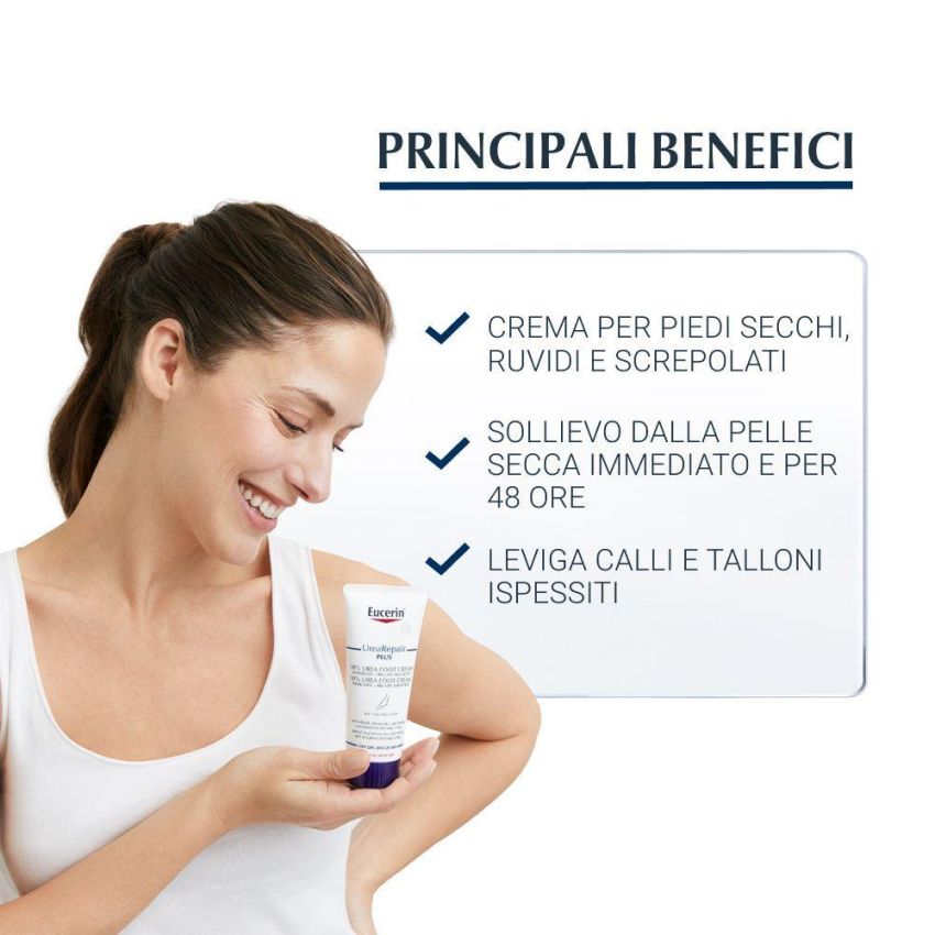 Eucerin UreaRepair 100ml: Crema Rigenerante per Piedi con 10% Urea