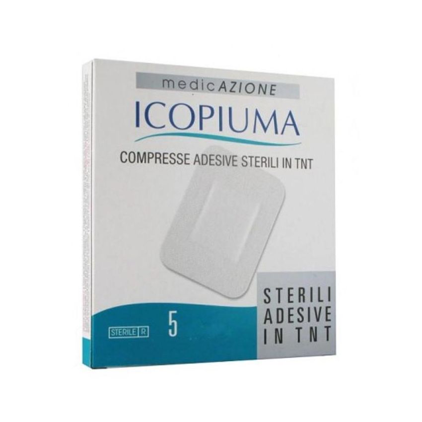 Compresse Adesive Sterili Icopiuma 10x12,5cm - Pacco da 5 Pezzi