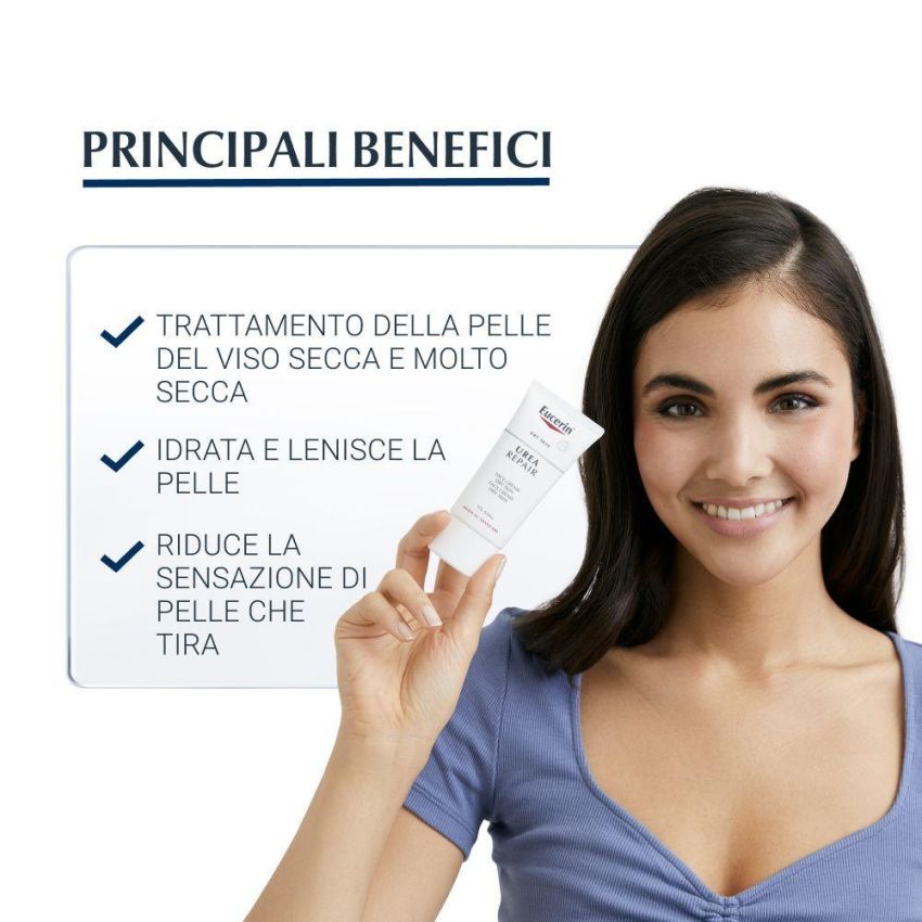 Eucerin Crema Levigante per il Viso con Urea al 5% - 50ml