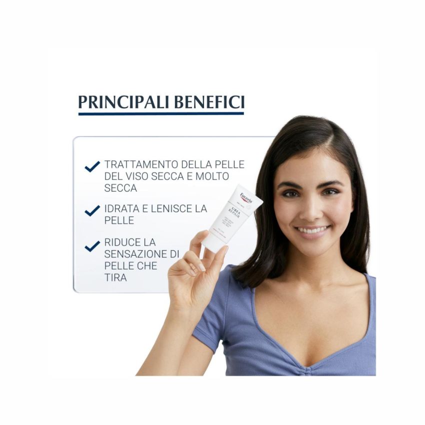 Eucerin Crema Levigante per il Viso con Urea al 5% - 50ml