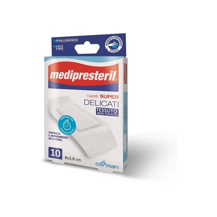 Medipresteril Cerotti Delicati Super TNT 8x3,8cm - Confezione da 10 Pezzi