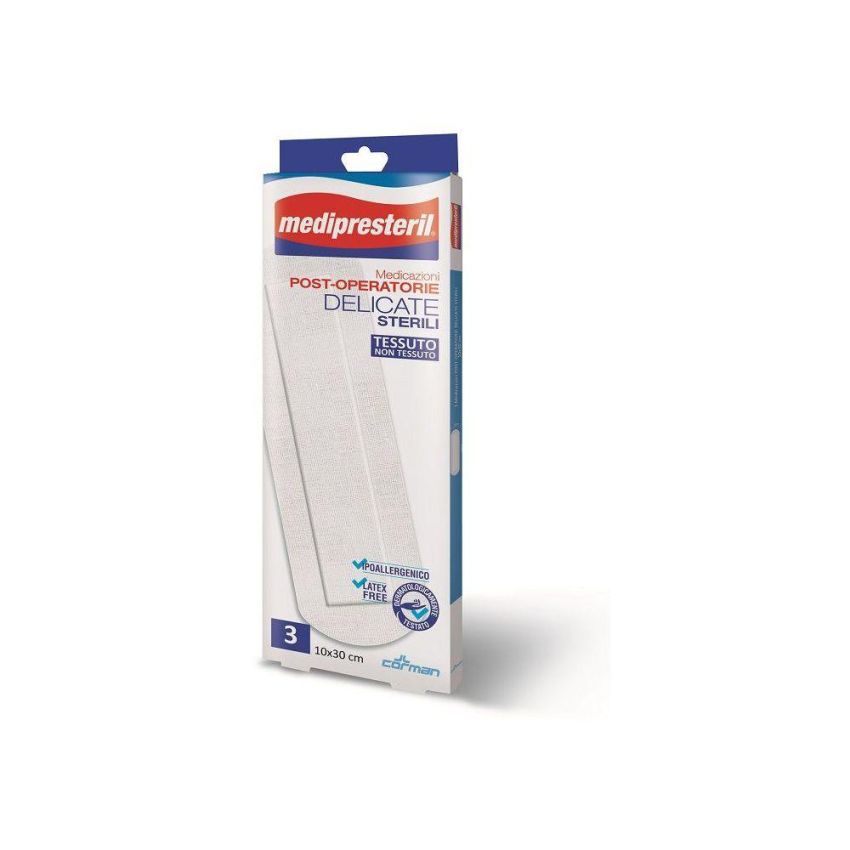 Medipresteril Delicate: Medicazioni Sterili 10x30cm, Confezione da 3 Pezzi