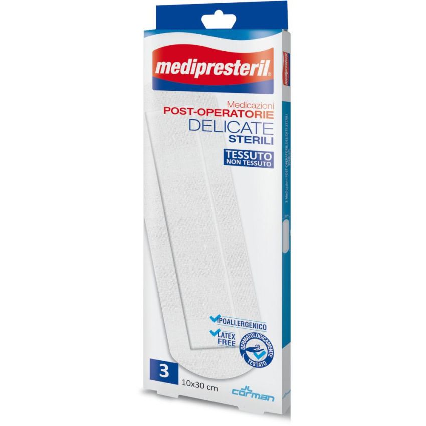 Medipresteril Delicate: Medicazioni Sterili 10x30cm, Confezione da 3 Pezzi
