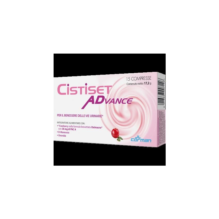 Cistiset Advance - Integratore per la Salute dell'Apparato Urinario, 15 Compresse