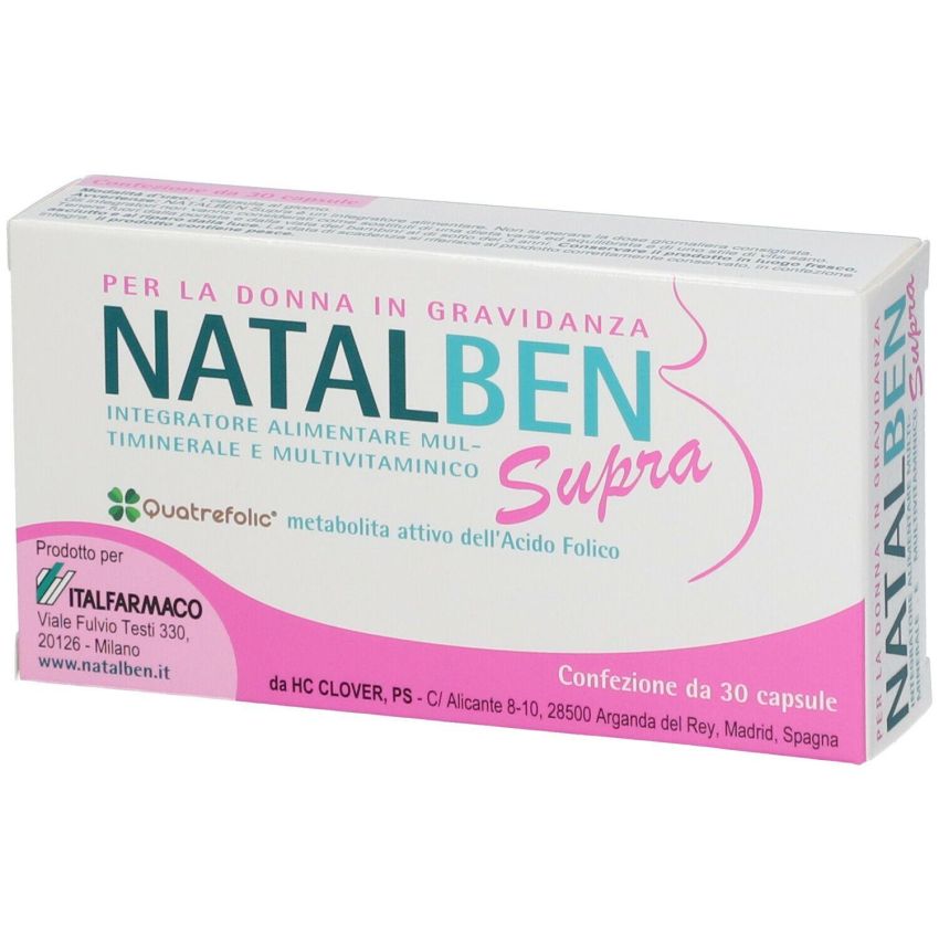 Natalben Supra - Integratore in Capsule Molli, 30 Capsule