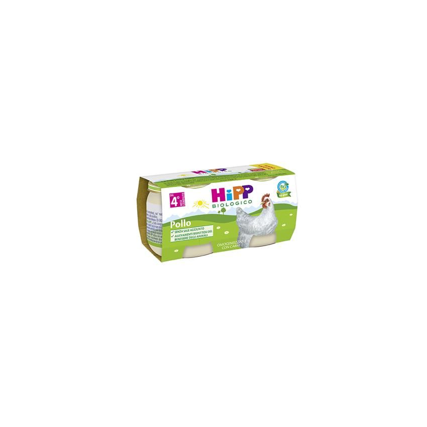 Hipp Organic Pollo Puree per Bambini da 4 Mesi - 2x80g