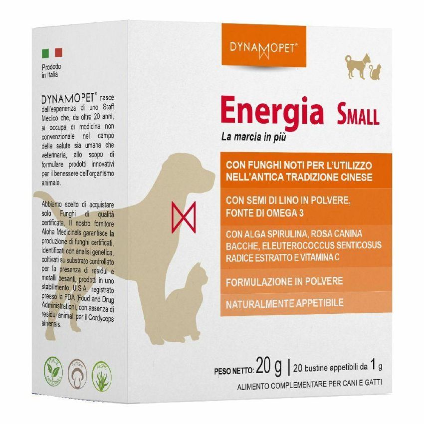 Supplemento Energetico per Cani e Gatti - 20 Bustine da 1g