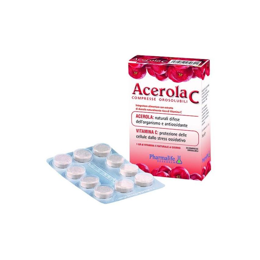 Compresse Orosolubili di Acerola con Vitamina C - Confezione da 30