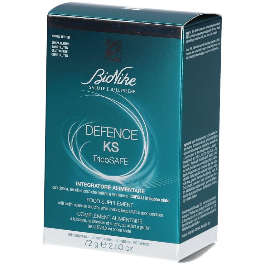 BioNike Defence KS TricoSafe Compresse per Capelli - Pack di 60