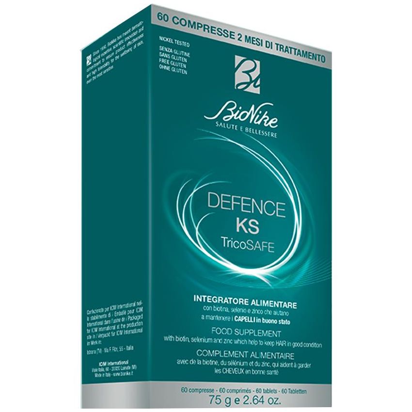 BioNike Defence KS TricoSafe Compresse per Capelli - Pack di 60