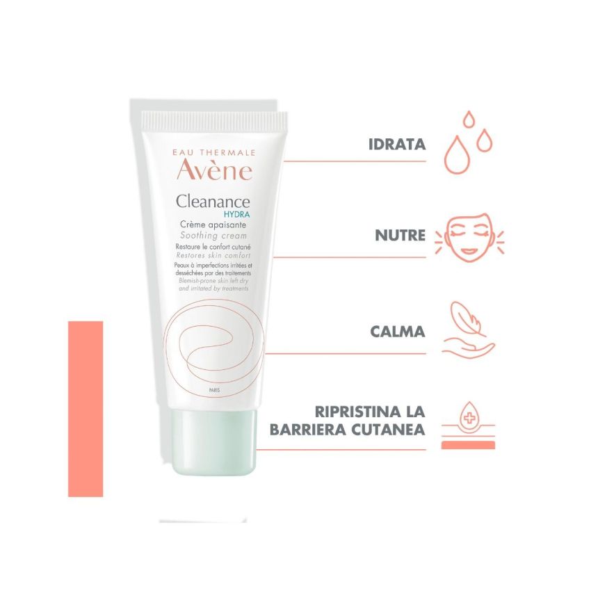 Crema Avène Cleanance Hydra 40ml per Pelle Grassa e Imperfezioni