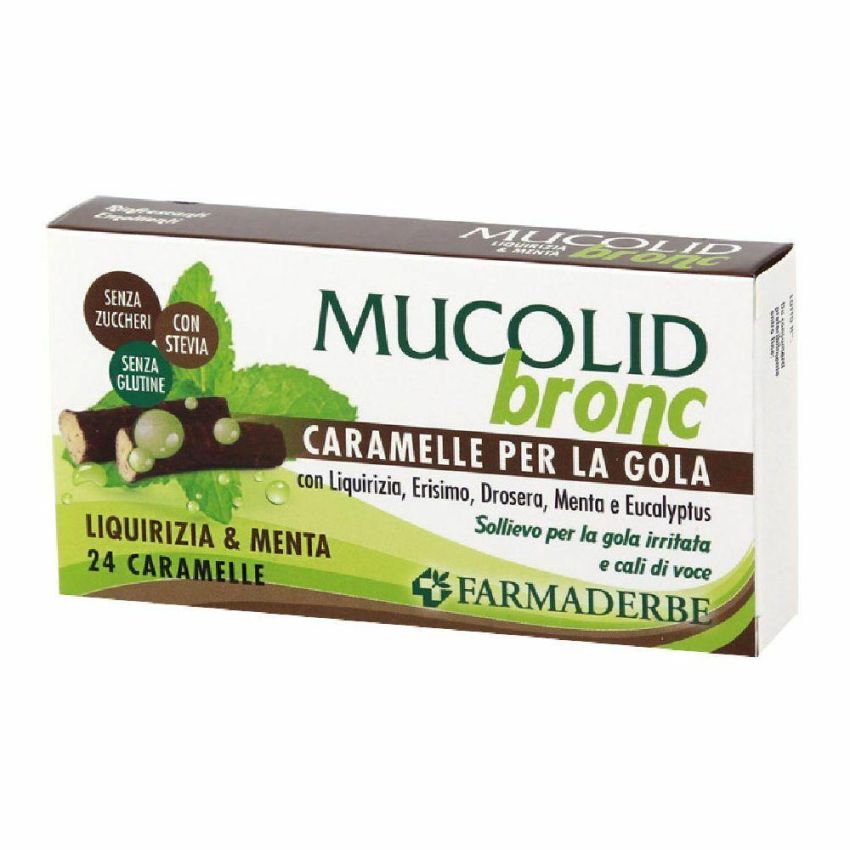 Mucolid Bronc Caramelle alla Menta e Liquirizia - 24 Pezzi