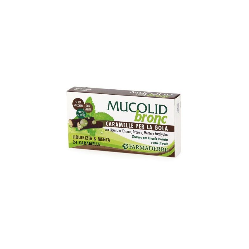 Mucolid Bronc Caramelle alla Menta e Liquirizia - 24 Pezzi