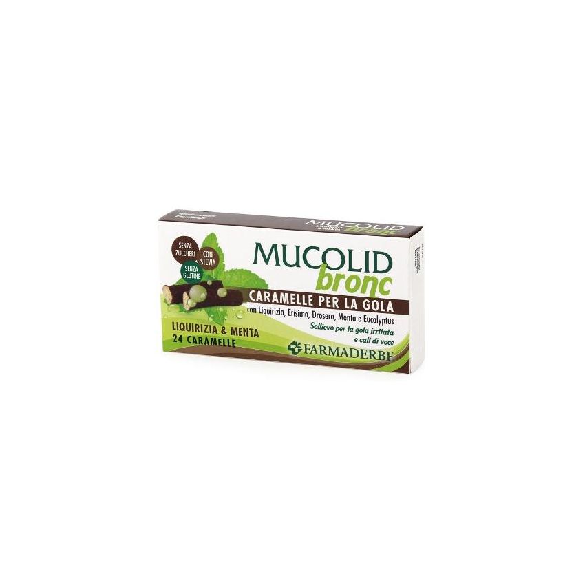 Mucolid Bronc Caramelle alla Menta e Liquirizia - 24 Pezzi
