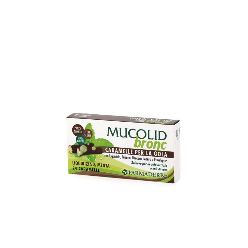 Mucolid Bronc Caramelle alla Menta e Liquirizia - 24 Pezzi