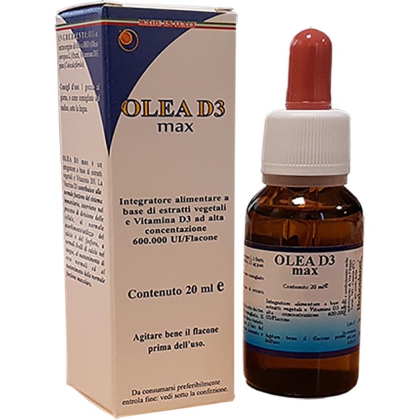 Olea Max D3 Gocce - Integratore Vitamina D3 - 20ml