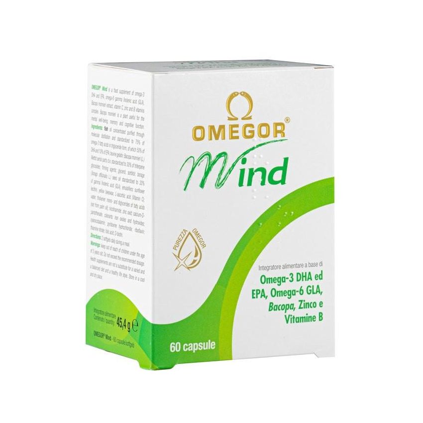 Omegor Mind - Integratore per la Salute Mentale, 60 Capsule Molli