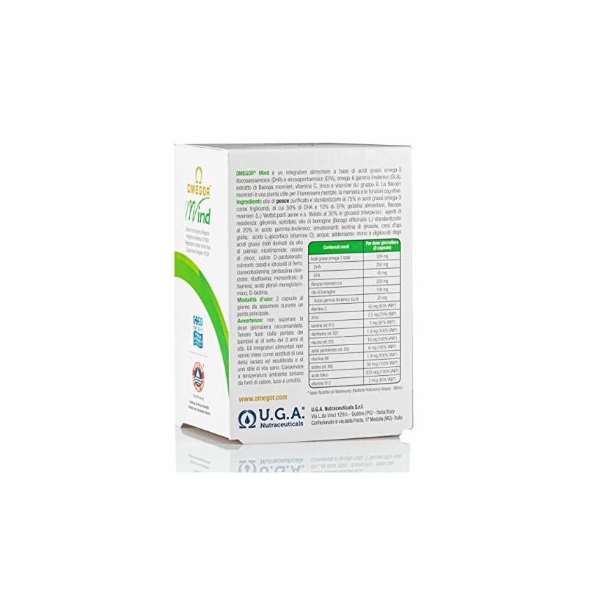 Omegor Mind - Integratore per la Salute Mentale, 60 Capsule Molli
