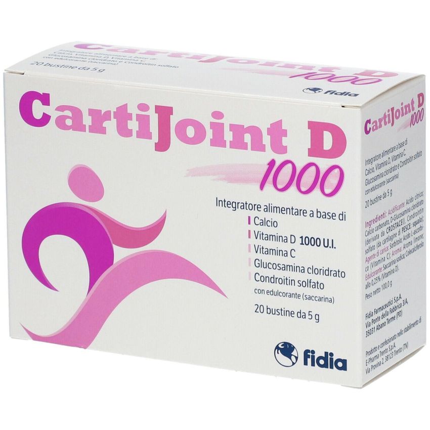 Cartijoint D 1000 - Integratore per Articolazioni, 20 Bustine da 5g