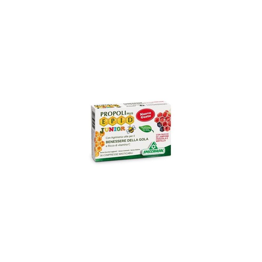 Propoli Plus Epid Junior - Compresse Masticabili Gusto Lampone, Fragola e Mirtillo
