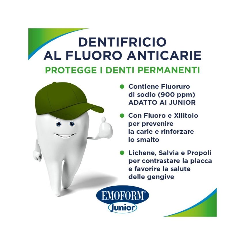 Dentifricio Emoform Junior per Bambini dai 6 Anni - 75ml